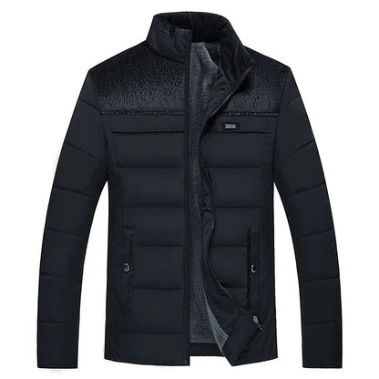 Men's winter jacket with warm fleece lining: classic and elegant