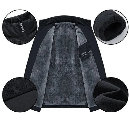 Men's winter jacket with warm fleece lining: classic and elegant